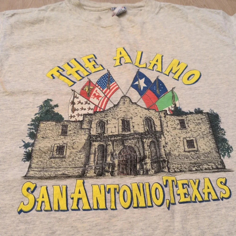 VTG The Alamo San Antonio Texas Adult Large Shirt Dallas Austin War Mission 90s